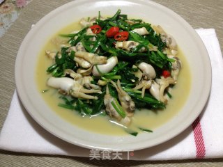 Fried Razor Clams with Leek recipe
