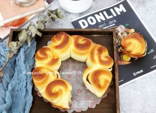 Rose Bean Paste Flower Bread recipe