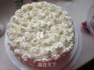 #aca烤明星大赛#rose Cream Cake recipe