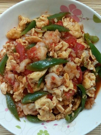 Fried Shrimp with Tomato and Egg recipe