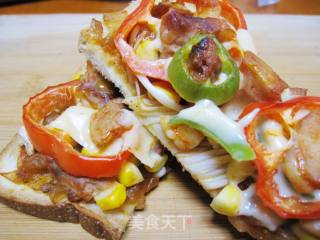 [diy New Orleans Bbq Pizza] Produced by Xiaowenzi~~[chicken Toast Pizza] recipe