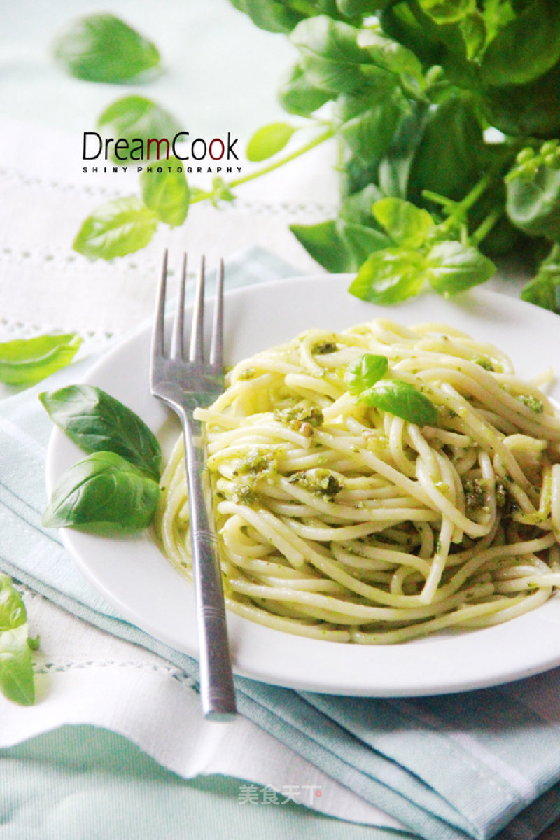 [pesto Pasta] Pasta with Green Sauce recipe