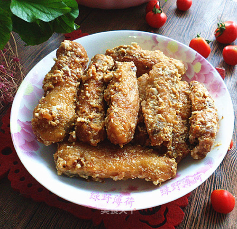 Baked Chicken Wings with Salted Duck Egg recipe