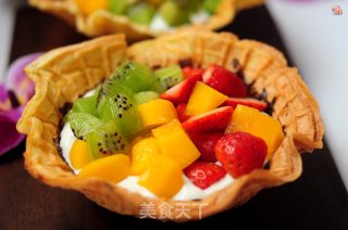 #四节baking Contest 和是爱吃节#fresh Cheese and Fruit Crispy Bowl recipe