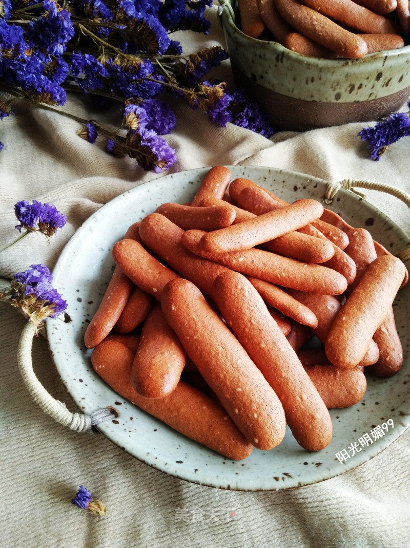 Purple Sweet Potato Sesame Fingercakes recipe