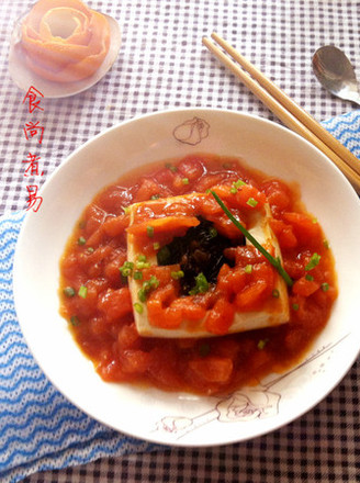 Rice and Tomato Steamed Tofu recipe