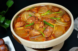 Sausage and Radish in Clay Pot recipe