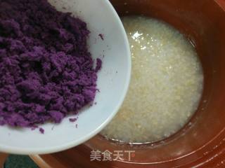 #信之美五常大米试吃#purple Sweet Potato Oatmeal recipe