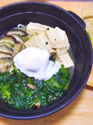 Spinach Tofu Noodle Soup recipe