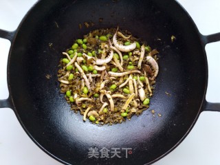 Fried Squid with Edamame and Pickled Vegetables recipe