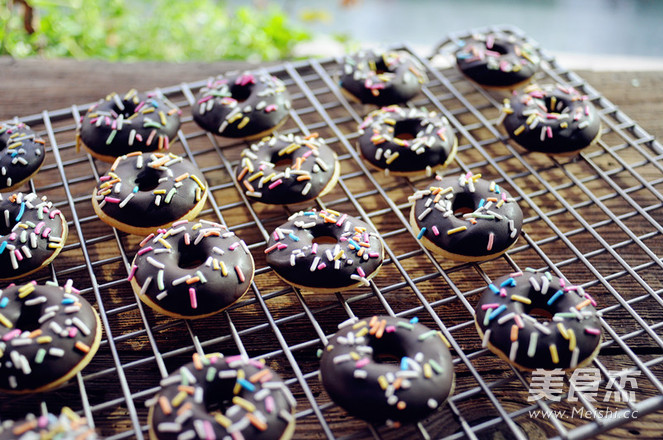 Colorful Chocolate Mini Donuts recipe