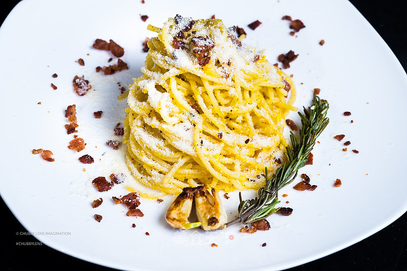 Rosemary and Garlic Carbonara Spaghetti recipe