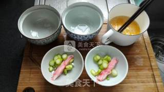 Crab Claws Steamed Egg with Asparagus recipe