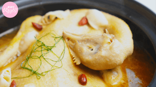 Golden Soup Flower Maw Phoenix Pot (fish Maw Chicken) recipe