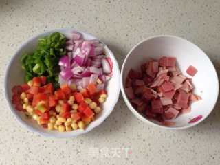 Colorful Fresh Vegetable Bacon Pizza recipe