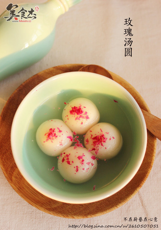 Rose Glutinous Rice Balls recipe