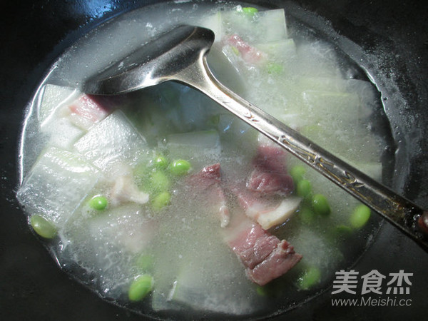 Edamame Bacon and Winter Melon Soup recipe