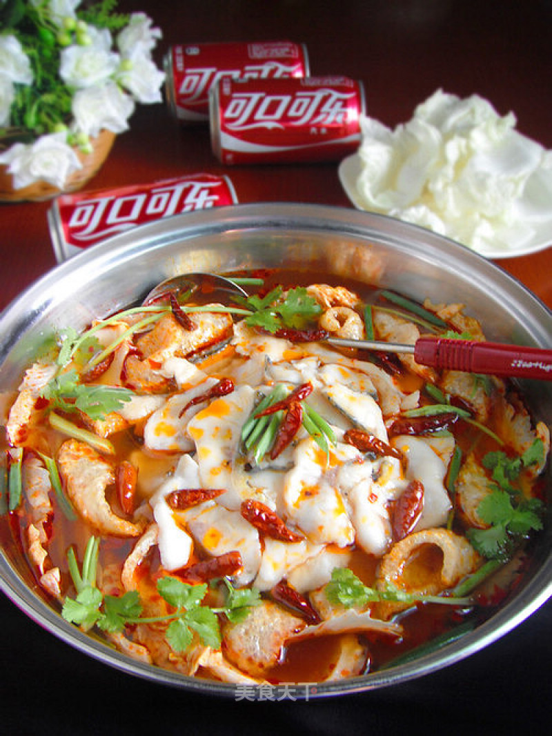 Spicy Fragrant-red-oiled Fish Fillet Hot Pot recipe