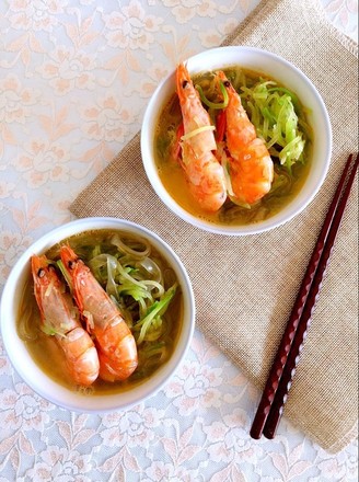Braised Shrimp with Shredded Carrot recipe