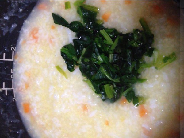 Two Rice Chicken Liver Porridge with Seaweed recipe