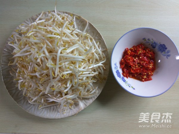 Stir-fried Mung Bean Sprouts with Chopped Pepper recipe