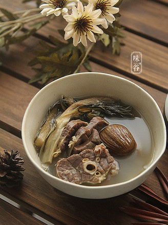 Dried Vegetables and Pig Lung Soup recipe