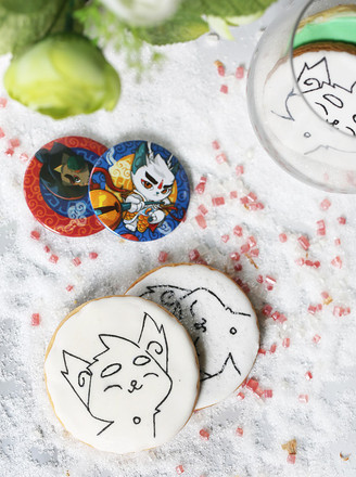 Peking Opera Cat White Sugar Frosted Biscuits