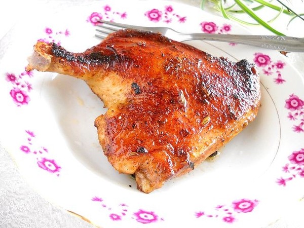 Spicy Roasted Duck Legs in Baking Pan recipe