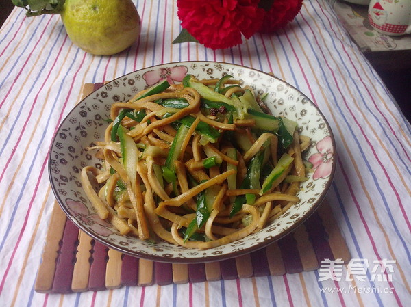 Cucumber Fried Bean Curd recipe