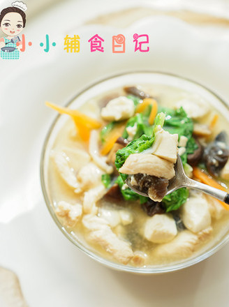 Tofu Soup with Chicken, Mushrooms and Mushrooms Over 12 Months Old