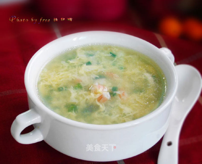 Leek Flower Shrimp Egg Drop Soup recipe