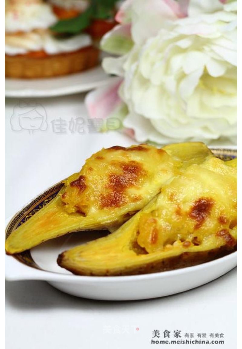 Baked Potato Mushroom with Cheese recipe