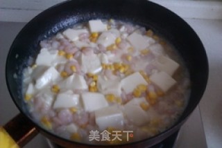 Braised Tofu with Shrimp and Corn recipe