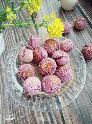 Roasted Purple Sweet Potato Oatmeal Balls recipe