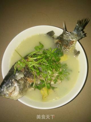 Watercress and Crucian Carp Soup recipe