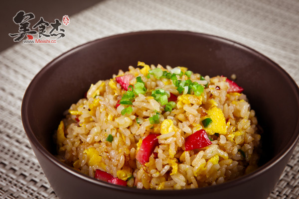 Fried Rice with Flowers Like Broccoli and Egg recipe