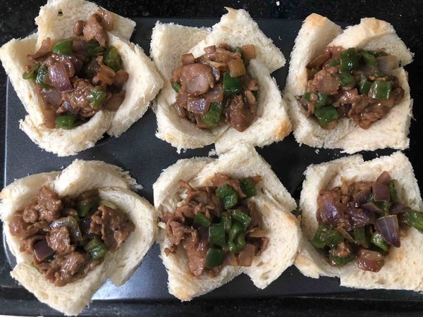 Black Pepper Beef Toast recipe