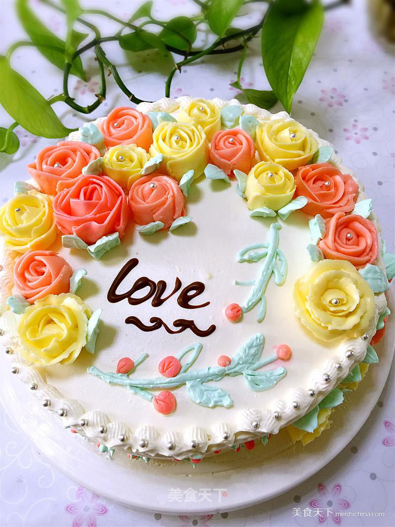 Rose Decorated Cake recipe