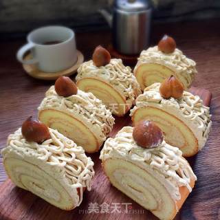 #柏翠大赛# Chestnut Cake Roll recipe