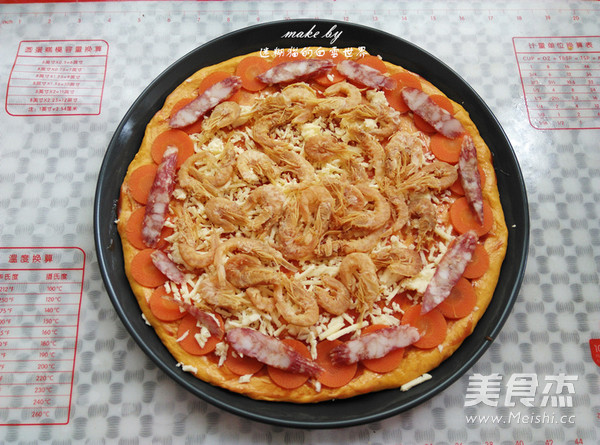 Pumpkin Dried Shrimp Healthy Pizza recipe