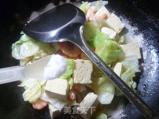 Shrimp and Cabbage Frozen Tofu recipe