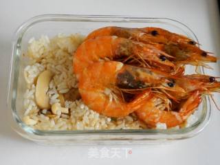 Shrimp Baked Rice with Mixed Mushrooms recipe