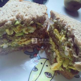 Avocado Shrimp and Egg Sandwich recipe