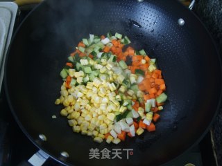 Stir-fried Assorted Dice with Almonds recipe