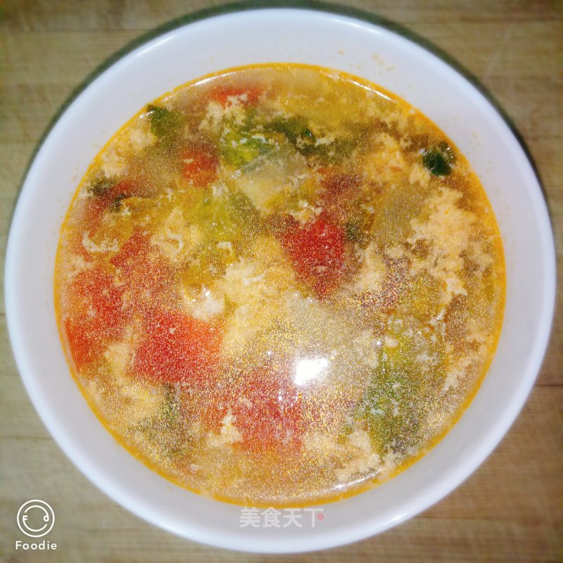 Tomato Quick Vegetable and Egg Soup recipe