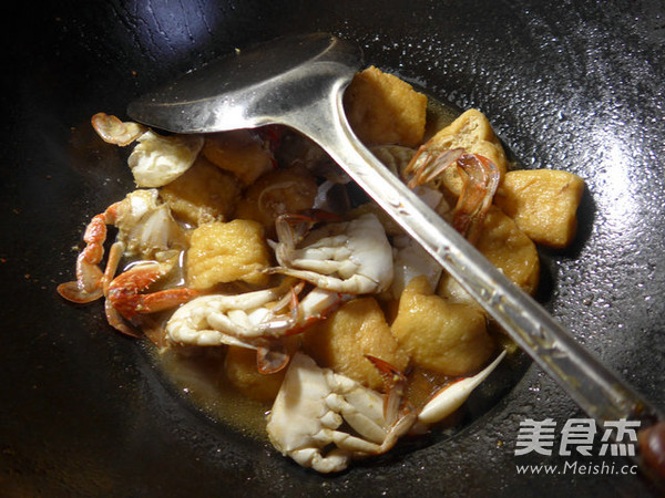 Fried Tofu with Crab recipe
