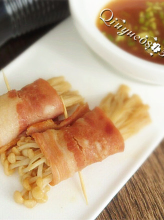 Bacon Wrapped Enoki Mushroom recipe