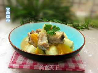 Braised Pork Ribs with Yam Pumpkin recipe