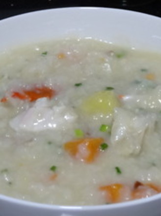 Carrot Potato Flower Crab Congee recipe