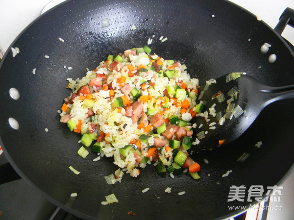 Fried Rice with Red Sausage recipe